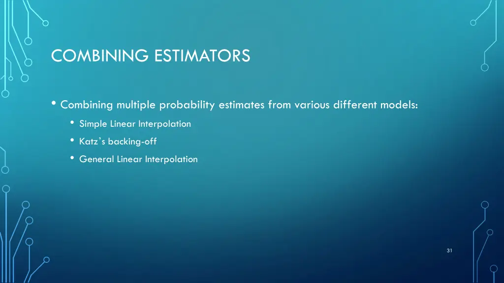 combining estimators