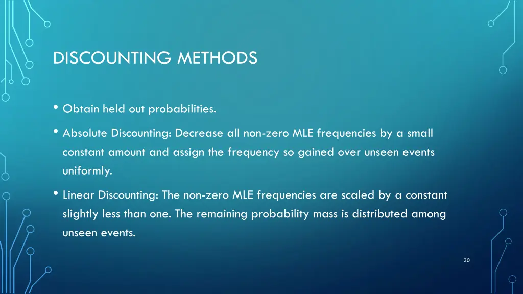 discounting methods
