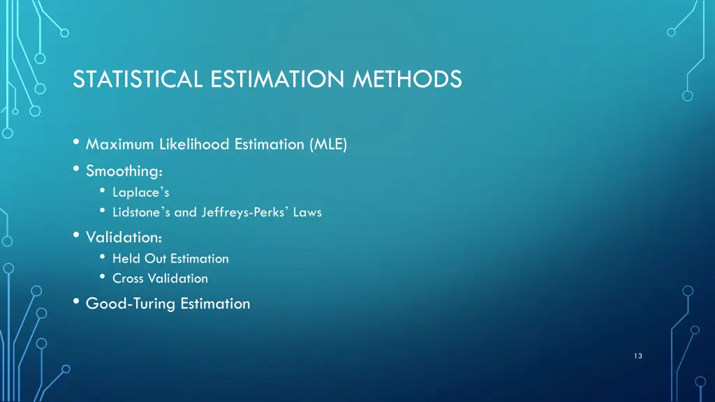 statistical estimation methods
