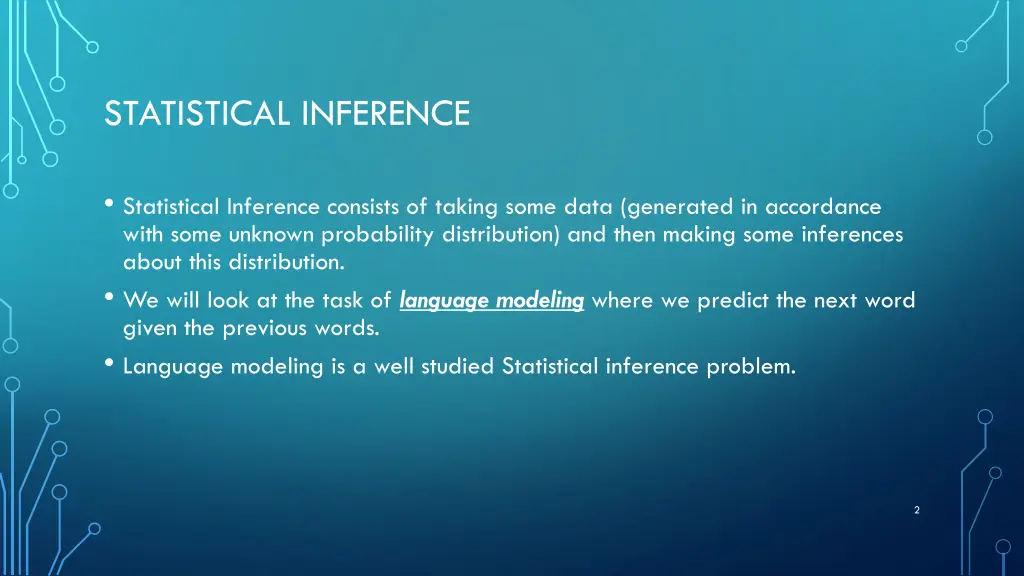 statistical inference