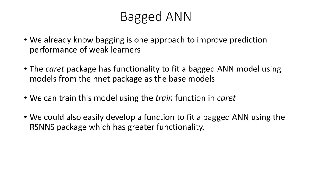 bagged ann