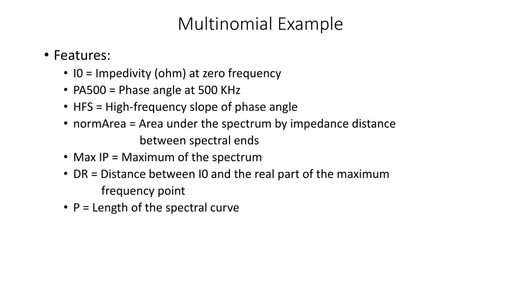 multinomial example 1