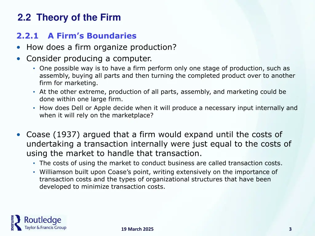 2 2 theory of the firm