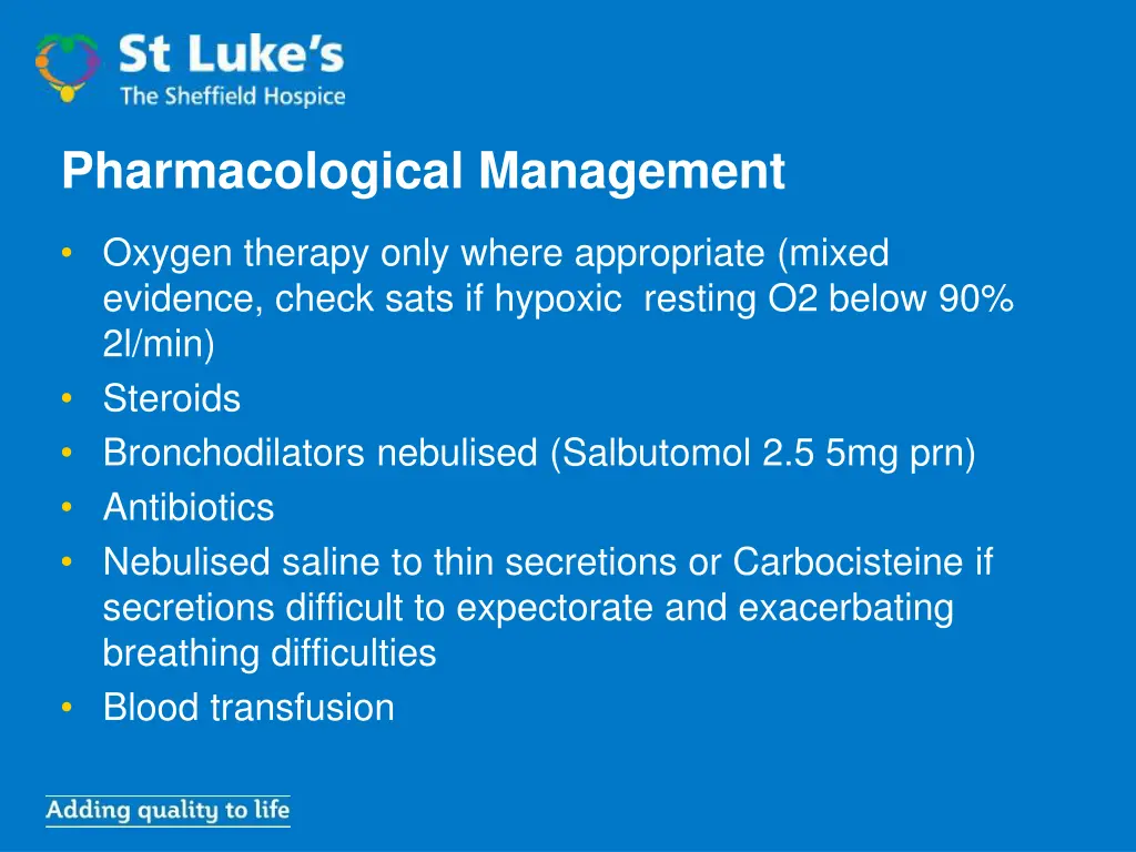 pharmacological management 2
