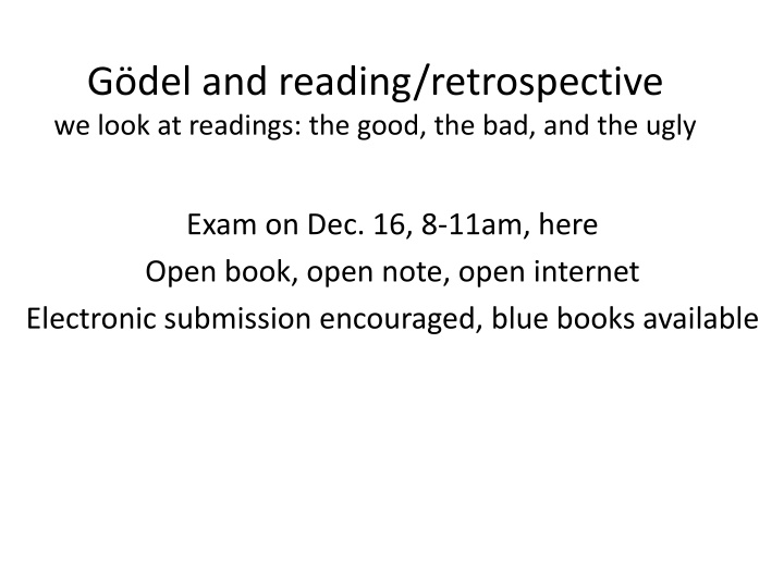 g del and reading retrospective we look