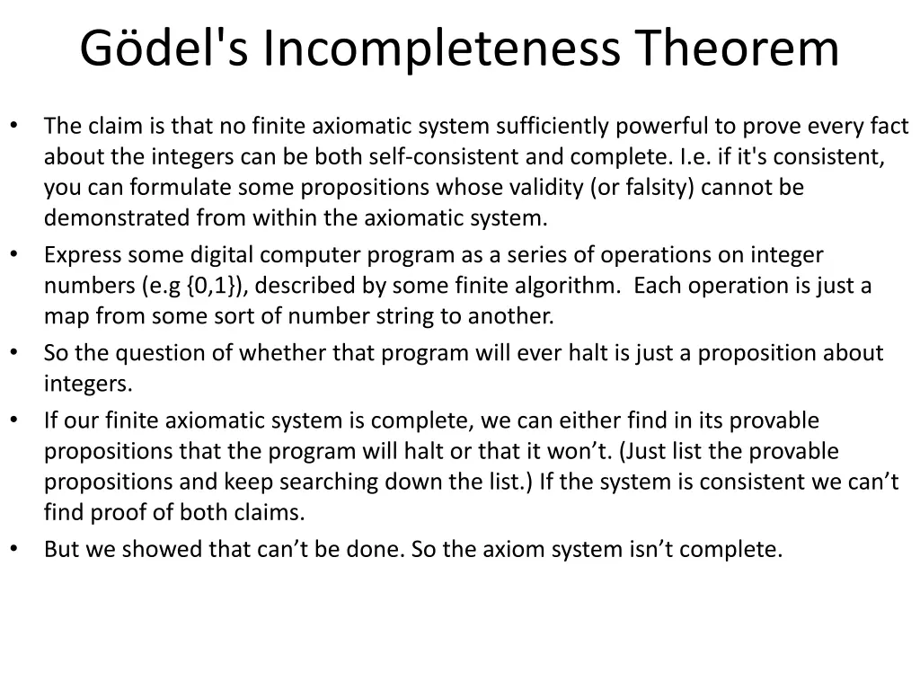 g del s incompleteness theorem