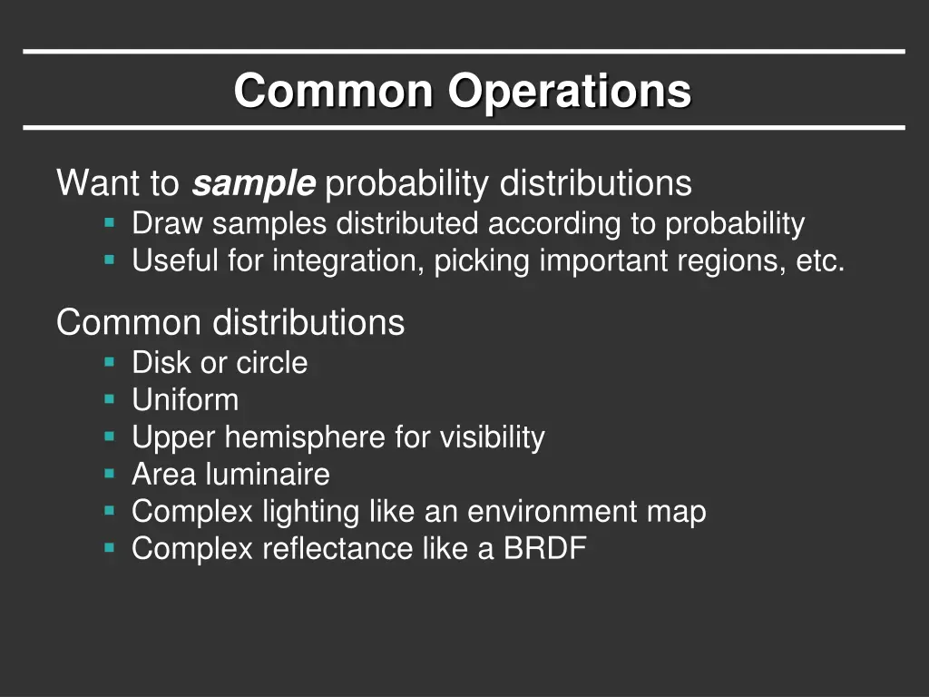 common operations
