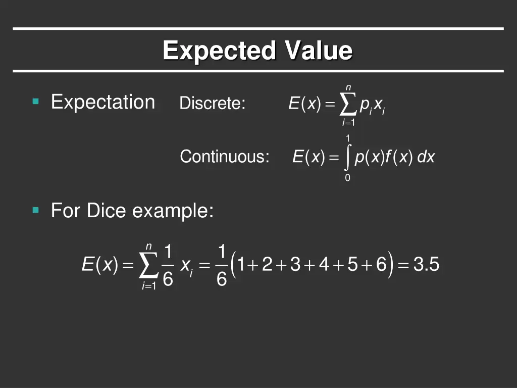 expected value