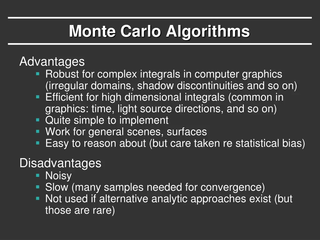 monte carlo algorithms
