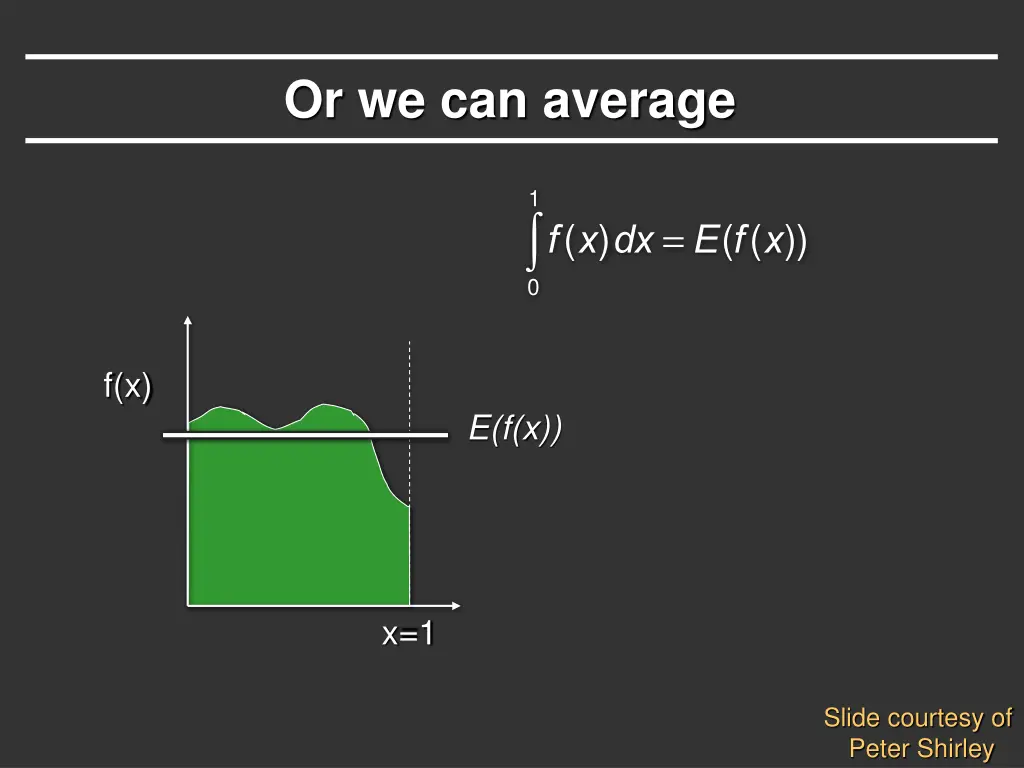 or we can average