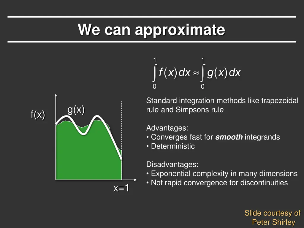 we can approximate