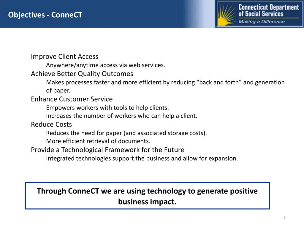 objectives connect
