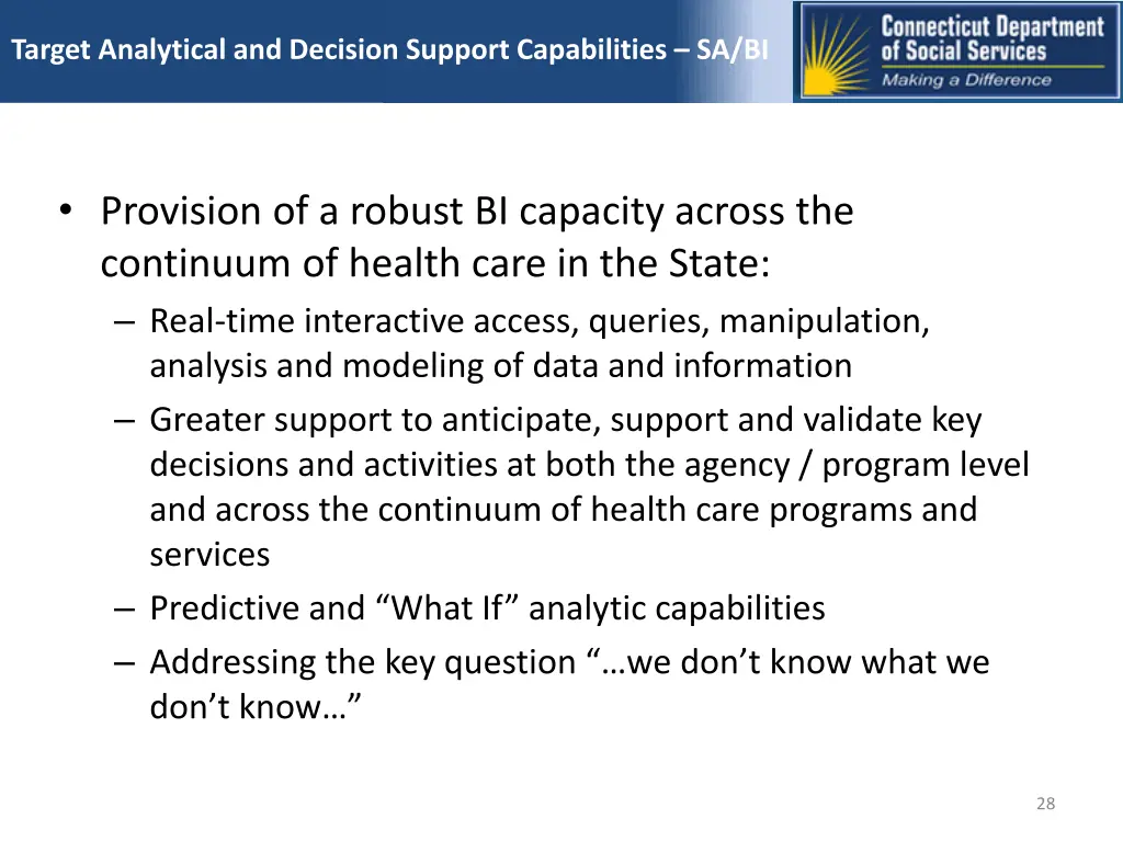 target analytical and decision support 1