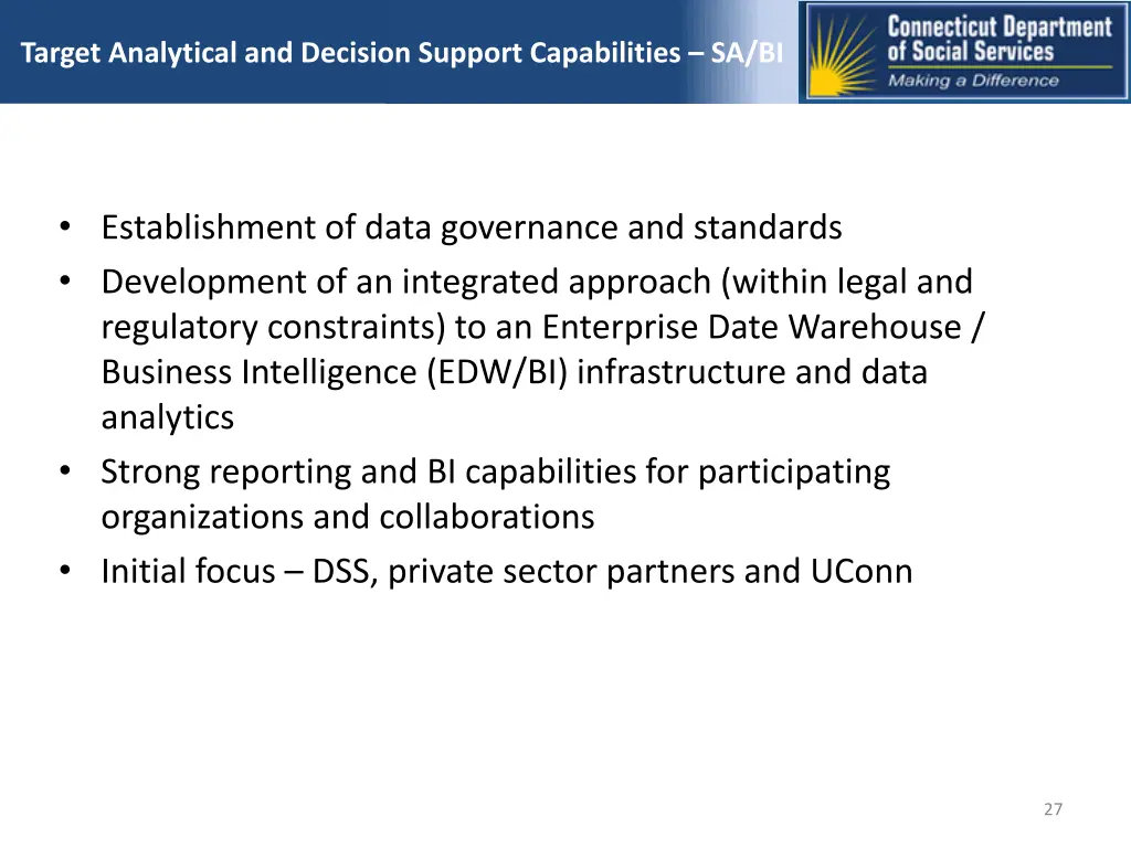 target analytical and decision support