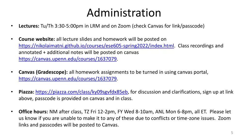 administration