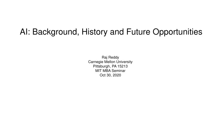 ai background history and future opportunities