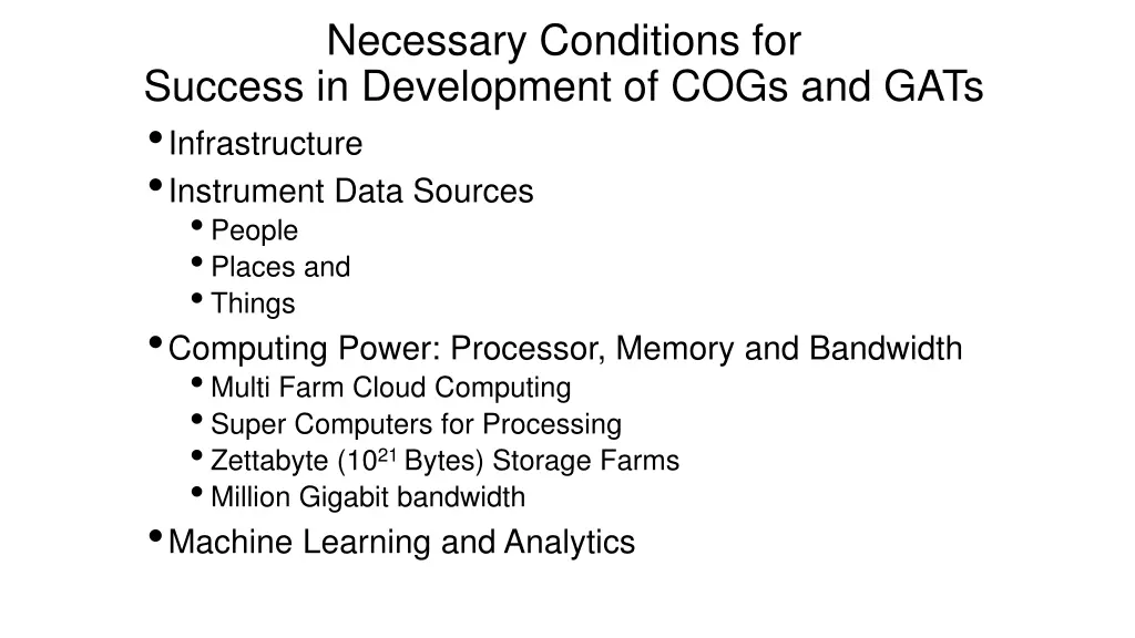 necessary conditions for success in development
