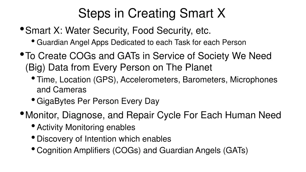 steps in creating smart x smart x water security