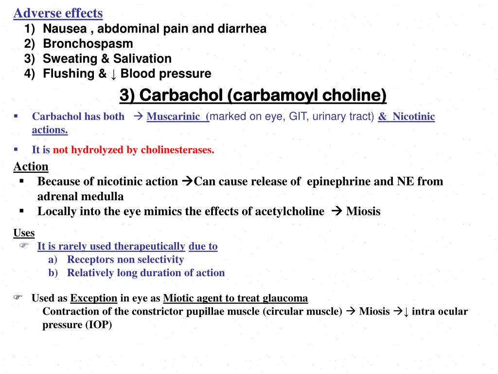 adverse effects 1 nausea abdominal pain