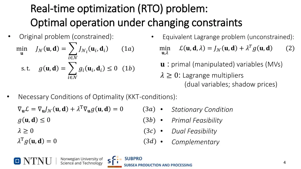 real real time time optimization optimization