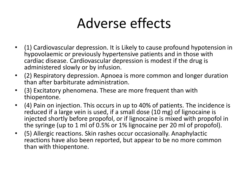 adverse effects