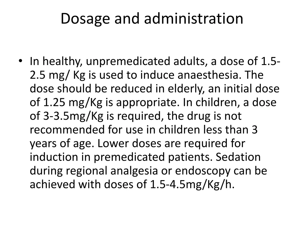 dosage and administration