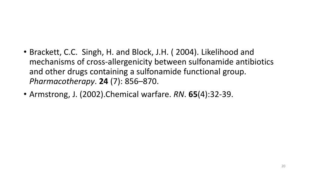 brackett c c singh h and block j h 2004
