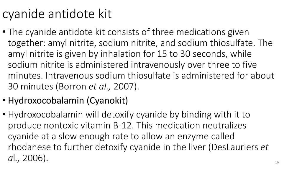 cyanide antidote kit the cyanide antidote