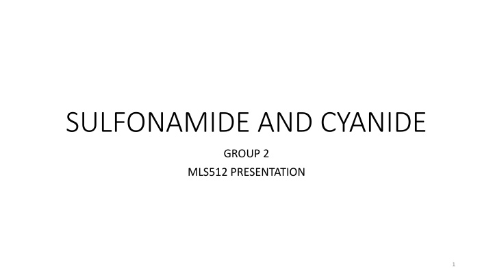 sulfonamide and cyanide
