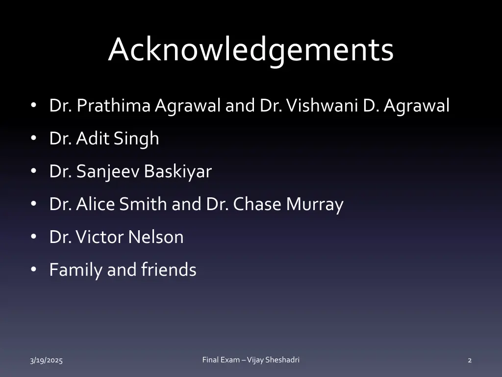 acknowledgements