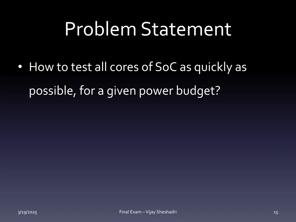 problem statement