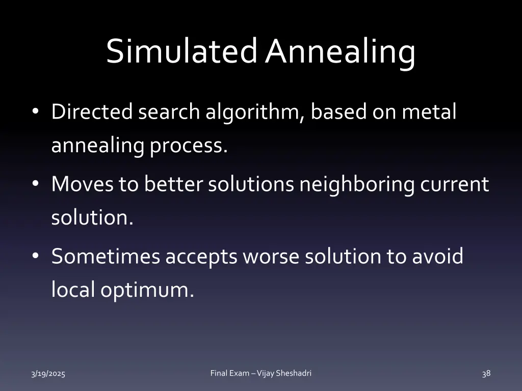 simulated annealing