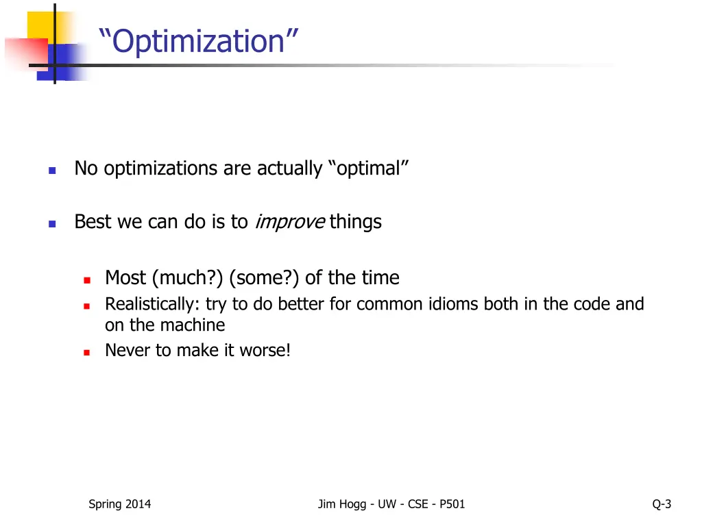 optimization