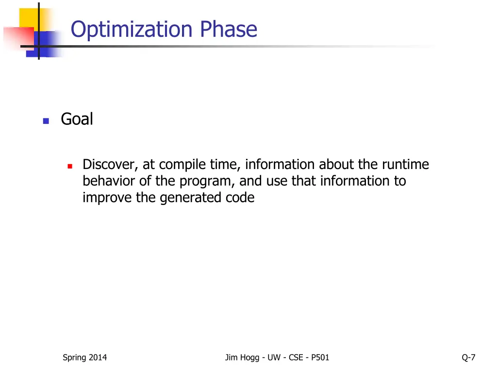 optimization phase