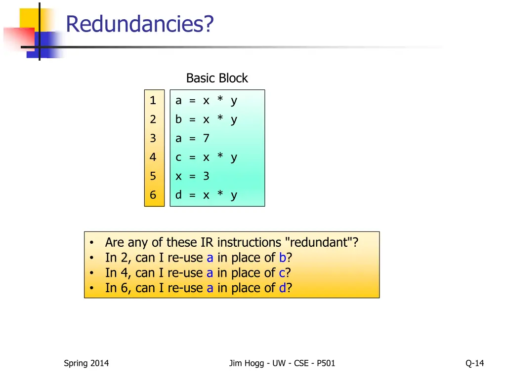 redundancies