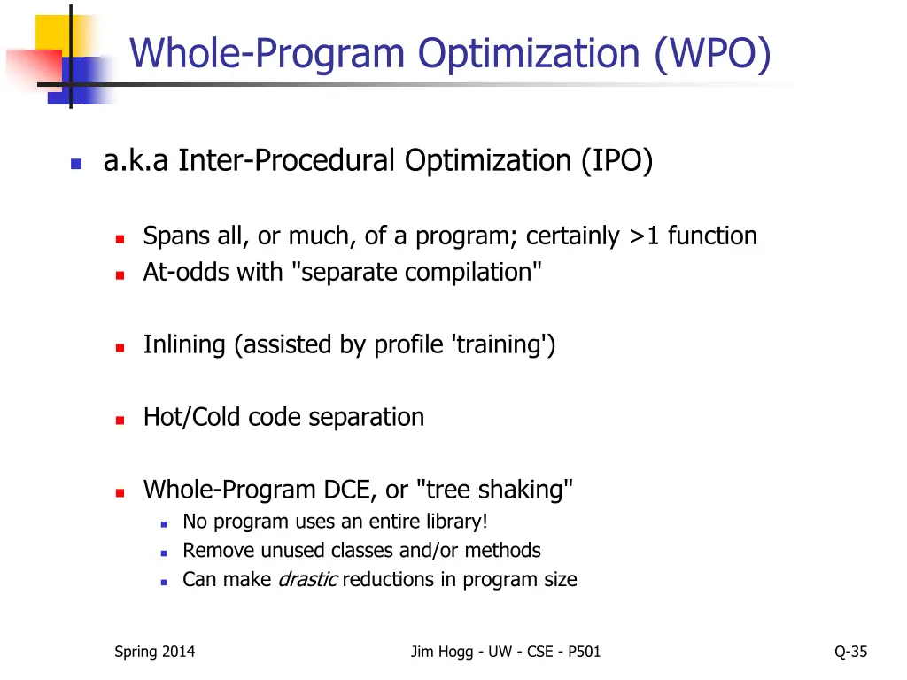 whole program optimization wpo