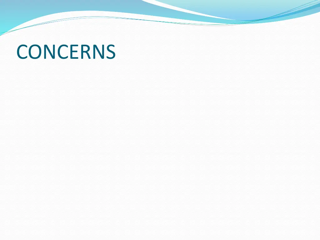 concerns