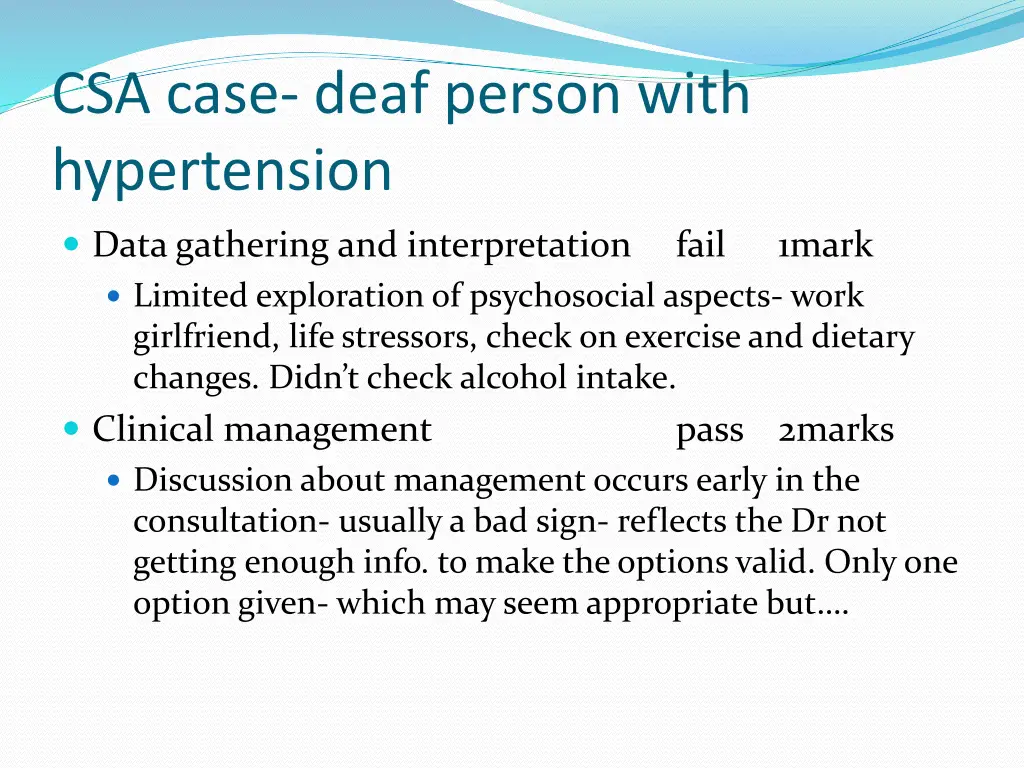 csa case deaf person with hypertension