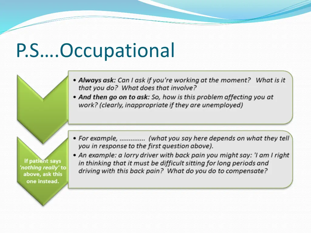 p s occupational