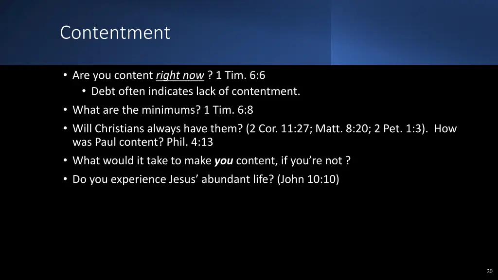 contentment