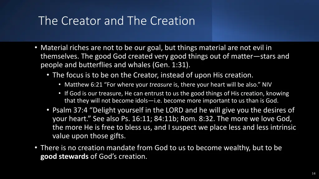 the creator and the creation