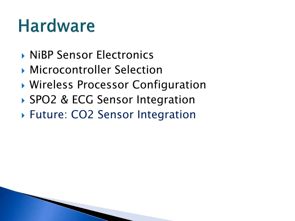 nibp sensor electronics microcontroller selection