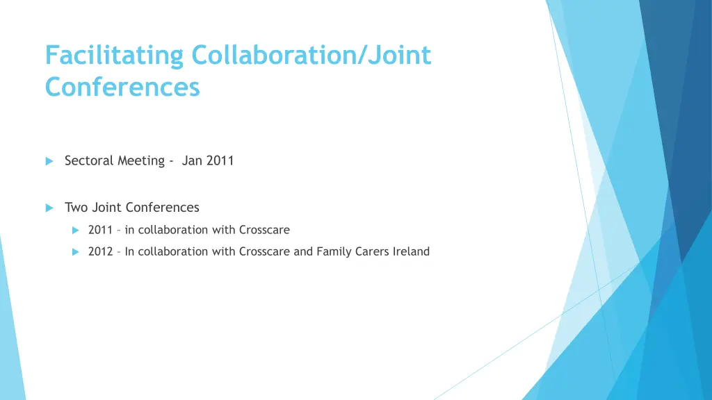 facilitating collaboration joint conferences