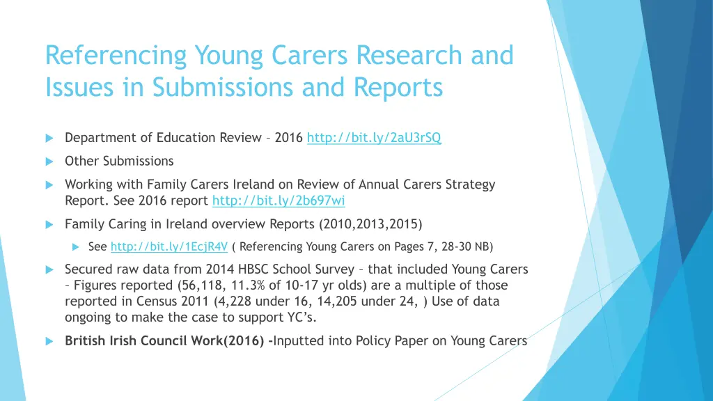 referencing young carers research and issues