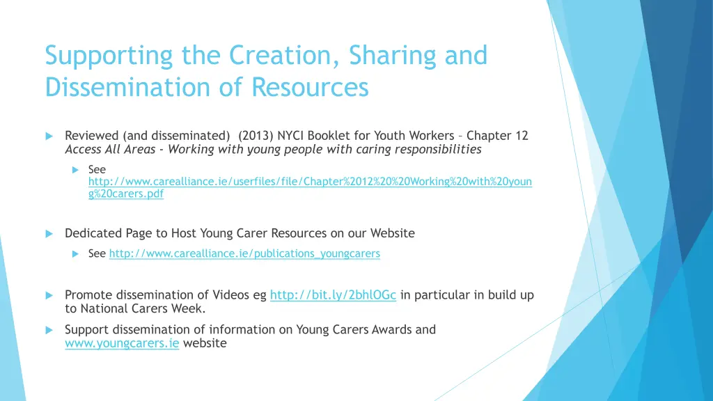supporting the creation sharing and dissemination