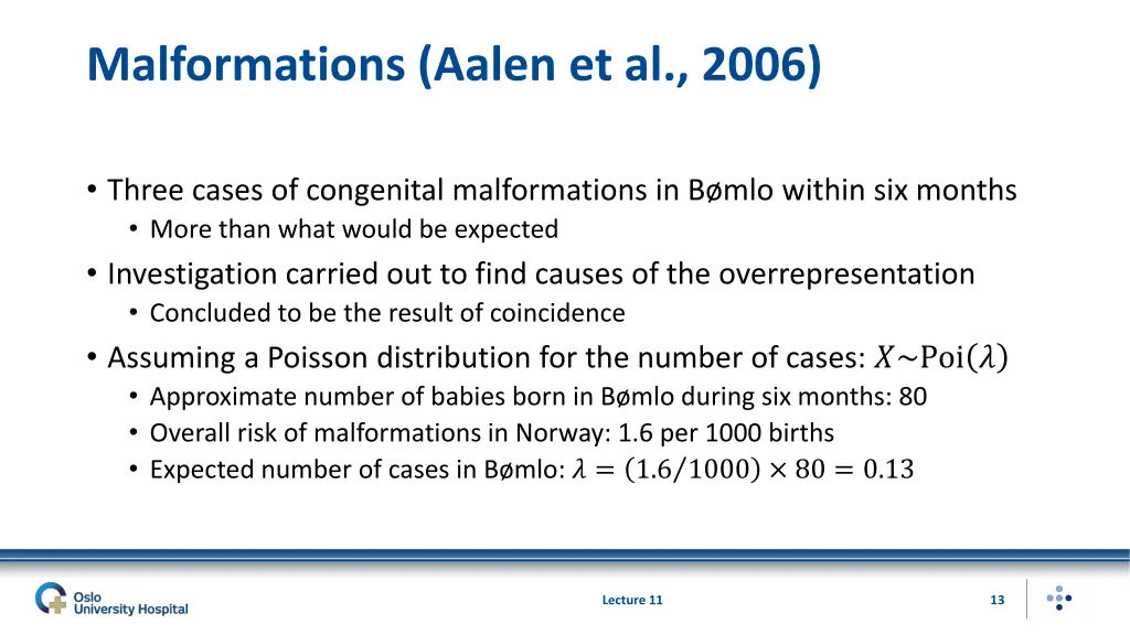 malformations aalen et al 2006