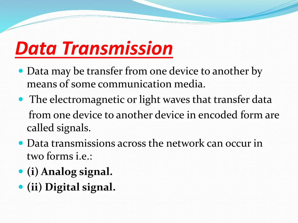 data transmission