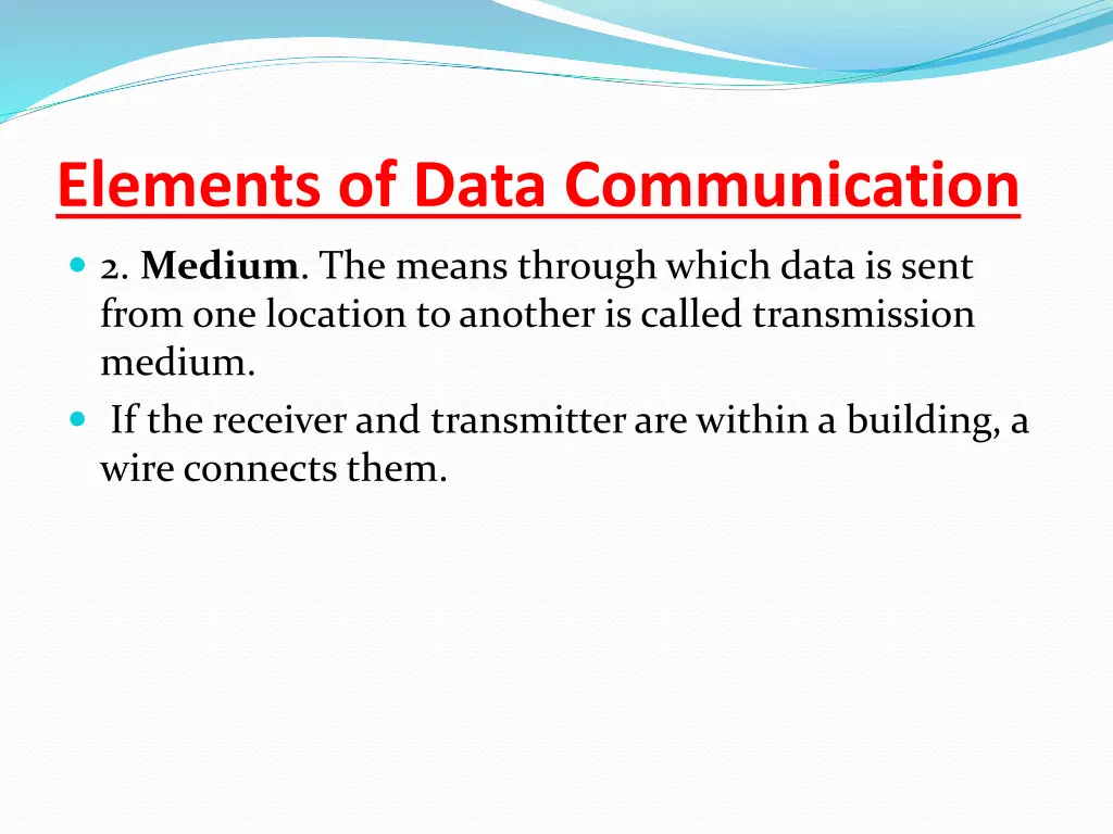 elements of data communication 1