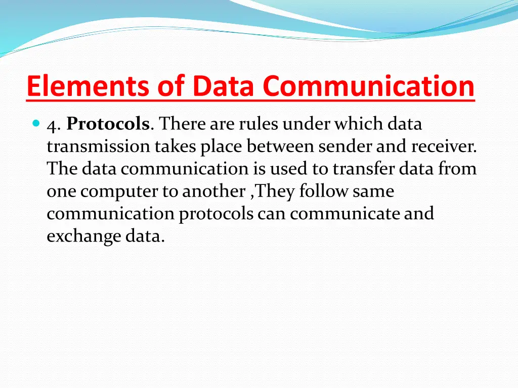 elements of data communication 3