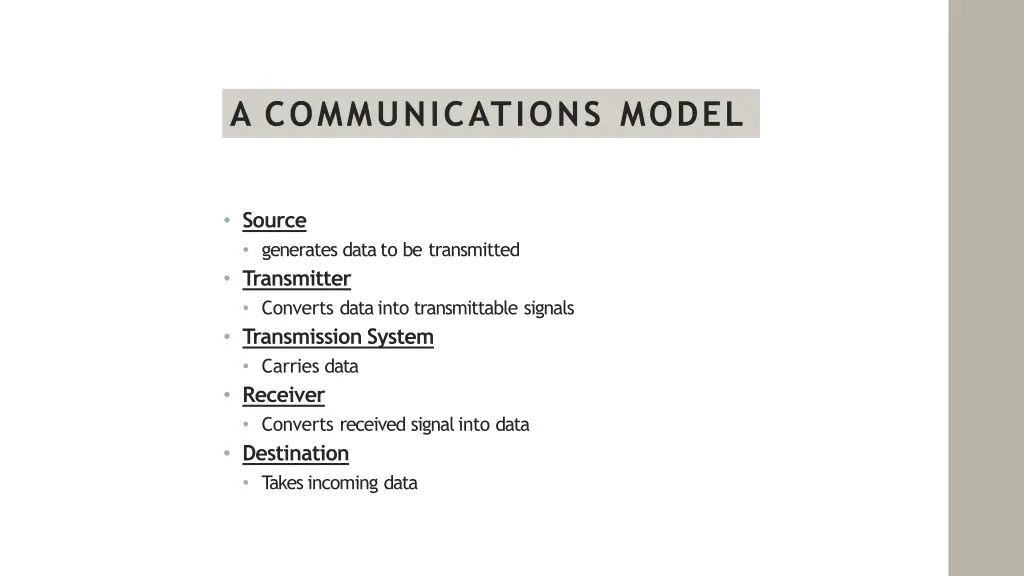 a communications model
